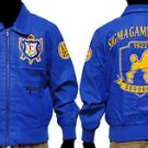 SIGMA GAMMA RHO leather jacket SIGMA GAMMA RHO blue Leather jacket Coat S-4X