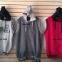 Dark Gray Cotton sleeveless vest hoody jacket Hoodie Hoody jacket Vest M-3X
