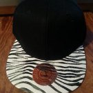 Zebra print black SNAPBACK BASEBALL Hat Black Animal print design Cap Hat