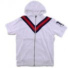 Rich Yung White hoodie Jacket Rich Yung white short sleeve hoodie jacket M-2XL