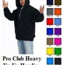 Gray Zip Up Hooded Sweatshirts PRO CLUB Adult Zip Up Hoodie Hoody sweater S-7X