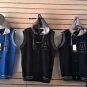 Navy Blue Gray Cotton sleeveless vest hoody jacket Hoodie Hoody jacket Vest M-3X
