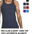 BLACK TANK TOP T-SHIRT by PRO CLUB LIGHT WEIGHT TANK TOP T-SHIRT S-7XL 6PACK
