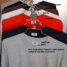 ORANGE LONG SLEEVE T-SHIRT by PRO CLUB LONG SLEEVE COMFORT T SHIRT S-3X 6PACK