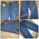 MENS PREMIUM BLUE DENIM JEAN CLAM DIGGER CAPRI PANTS DENIM CAPRI PANTS 32-42W