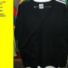 BLACK SHORT SLEEVE V-NECK T SHIRT PRO CLUB HEAVY WEIGHT V NECK T SHIRT Single 3X
