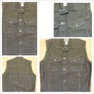 Gray sleeveless denim vest Sleeveless Denim Jean Vest jacket L-3X