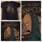 Vintage style beavis and butthead blue short sleeve T shirt cornholio shirt 2XL