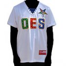 OES Short sleeve jersey Order of Eastern Star White short sleeve Jersey S-3X