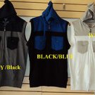 White Gray sleeveless hoodie vest sweater Sleeveless Casual Vest jacket top M-2