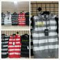 Black Gray sleeveless vest  Sleeveless Stripe Zip Up Hoodie Vest  jacket  S-XL