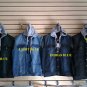 Dark Blue sleeveless denim vest Sleeveless Denim Hoody Hoodie Vest jacket M-2X