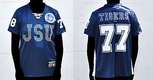 Womens Jackson State University Blue short sleeve Jersey JSU TIGERS S-3X
