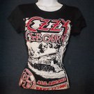 Womens Black short sleeve short sleeve T SHIRT Ozzy Ozbourne 1980 T shirt S-XL
