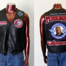 Tuskegee Airmen Red tails Leather Vest Jacket XL-4XL Redtails Motor cycle Vest