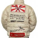 Mens white long sleeve bomber jacket by London Basic S-XL Millitary Jacket GFACT