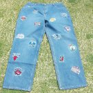 UNK NBA TEAM BLUE DENIM JEAN PANTS Mens Blue NBA denim jean pants  44WX34L NWT