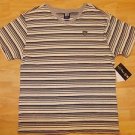 Gray white stripe V-neck shirt Enyce whit stripe short sleeve V neck shirt M-XL