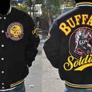 Buffalo Soldiers Wool Jacket M-5XL Buffalo Soldier black long sleeve wool coat
