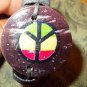 PEACE SIGN  RED BLACK GOLD WRIST BAND Vintage Dress Hand crafted wrist band