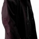 Mens Burgundy long sleeve wool jacket Quater Length Wool Jacket Coat M-2X