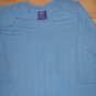 Mens blue short sleeve V neck shirt XL
