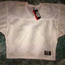 White short sleeve blank football jersey Bike White Polyester Football Shirt S/M