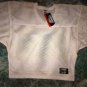 White short sleeve blank football jersey Bike White Polyester Football Shirt S/M