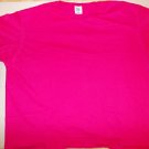 JUST MY SIZE PINK FUCHSIA SHORT SLEEVE T SHIRT FULL FIGURE T SHIRT 2XL PINK TEE