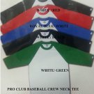 PRO CLUB White Black Long sleeve baseball T shirt  CREW-NECK BASEBALL TEE  S-2X