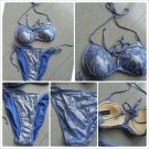2013 New Fashion Sexy 2pc Blue sequence Print Womens'Junior Bikini Swimwear M