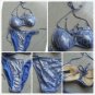 2013 New Fashion Sexy 2pc Blue sequence Print Womens'Junior Bikini Swimwear M