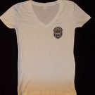 ZETA PHI BETA white short sleeve V neck T shirt Z PHI B White V neck T shirt MD