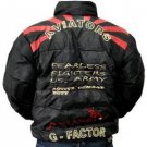 Mens black long sleeve aviator jacket by London Basic Military Jacket S-XL