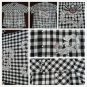 Black White stripe checker design button up short sleeve shirt Atti shirt 2-3X