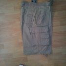 Mens Brown cargo shorts Beige heavy weight cargo shorts Mens Cargo Shorts 32-42W