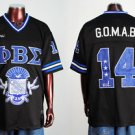 Phi Beta Sigma short sleeve football jersey L-5X Black