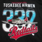 TUSKEGEE AIRMAN SHORT SLEEVE T SHIRT TUSKEGEE AIRMAN BLACK SHORT SLEEVE TEE LG