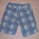Mens blue white navy plaid shorts Plaid walking casual skater shorts W38