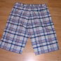 Mens red blue white plaid walking shorts Plaid Casual Beach skater Shorts W38