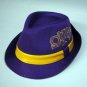 Q PSI PHI Purple gold Cap Hat Fedora  NWT