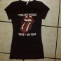 Womens Black short sleeve Rolling Stones US Tour Vintage Style T SHIRT S-XL NWOT