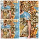 SUBLIMATION Egypt Pirate Print short sleeve T shirt  Pharoh Print T-Shirt M-2X