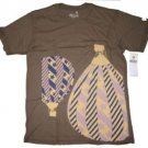Mens blue brown  short sleeve T shirt  by HOT AIR M-2XL