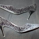 DESIGNER DRESS SHOES WOMENS BLACK DRESS CASUAL HIGH HEEL PUMPS SHOE 7US/37EURO