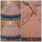 Womens White Aqua Skirt Women's stitched beaded dress casual mini skirt size M
