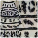 Womens black white Skirt Women's stitched beaded lace dress casual skirt size M