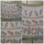 Womens tan white Skirt Women's stitched beaded lace dress casual skirt size M