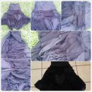 Womens Black polyester Lace Skirt Women's tier lace dress casual skirt size S