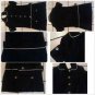 Womens Black Military style Button Dress Lady's Brown button up casual dress S